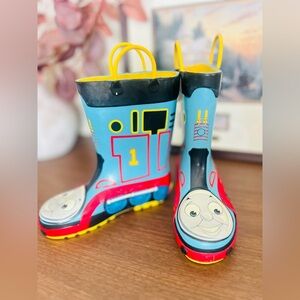 Thomas the engine tank blue rain boots size 12 like new condition